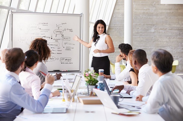 Businesswoman Presenting to Group